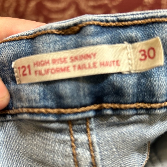 Levi's High Rise 721 Skinny Jeans in Light Blue - size 30- new or like new - Picture 8 of 8